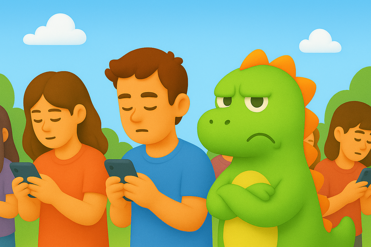 The contrast between digital isolation and real connection